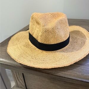 Madewell Straw Fedora with Black Band